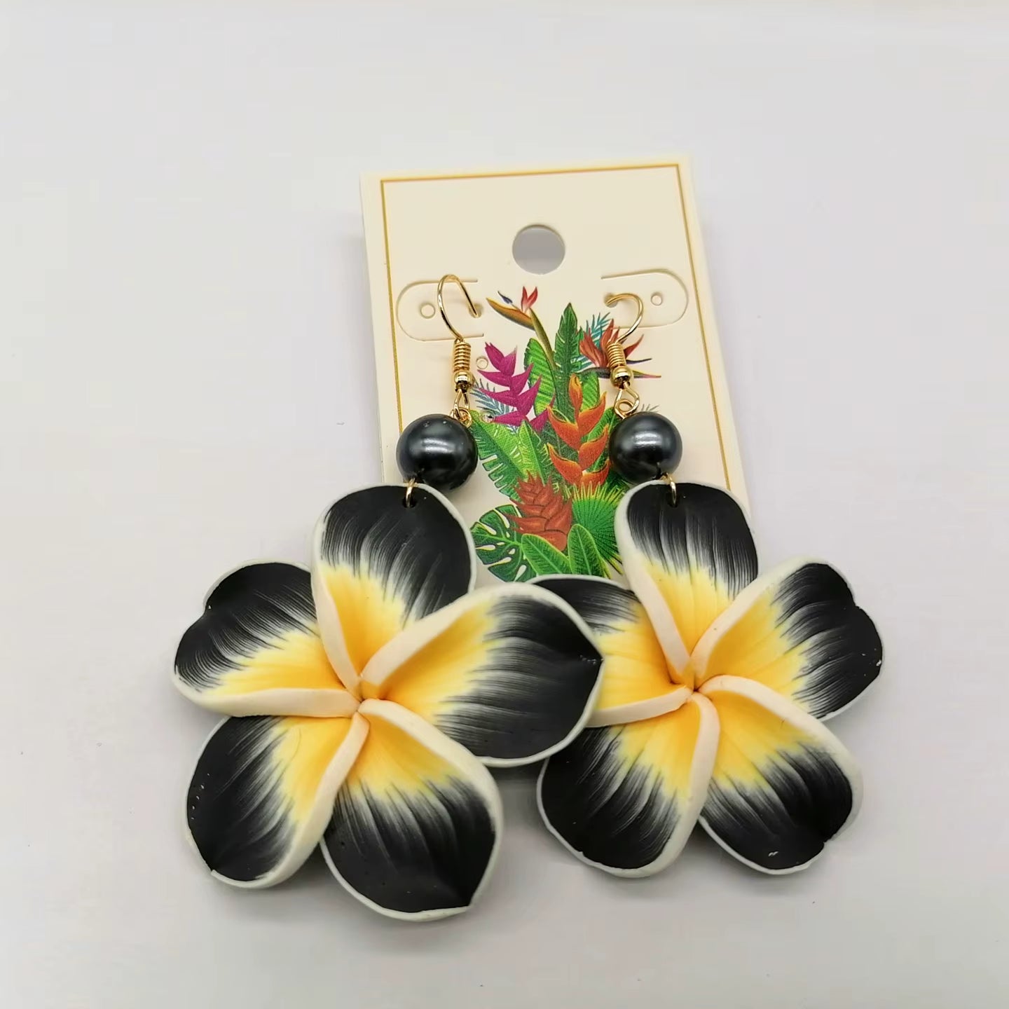 New in Earrings Hawaiian Coconut Girl Aesthetic Earring Soft Polymer Clay Plumeria Woman Earrings Jewelry for Women