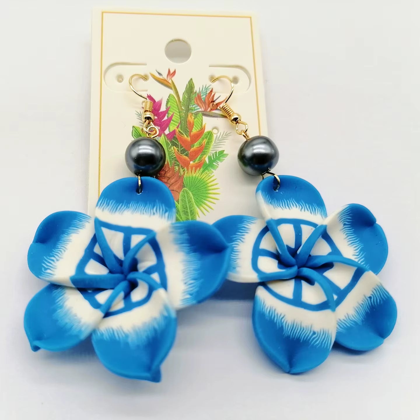 New in Earrings Hawaiian Coconut Girl Aesthetic Earring Soft Polymer Clay Plumeria Woman Earrings Jewelry for Women