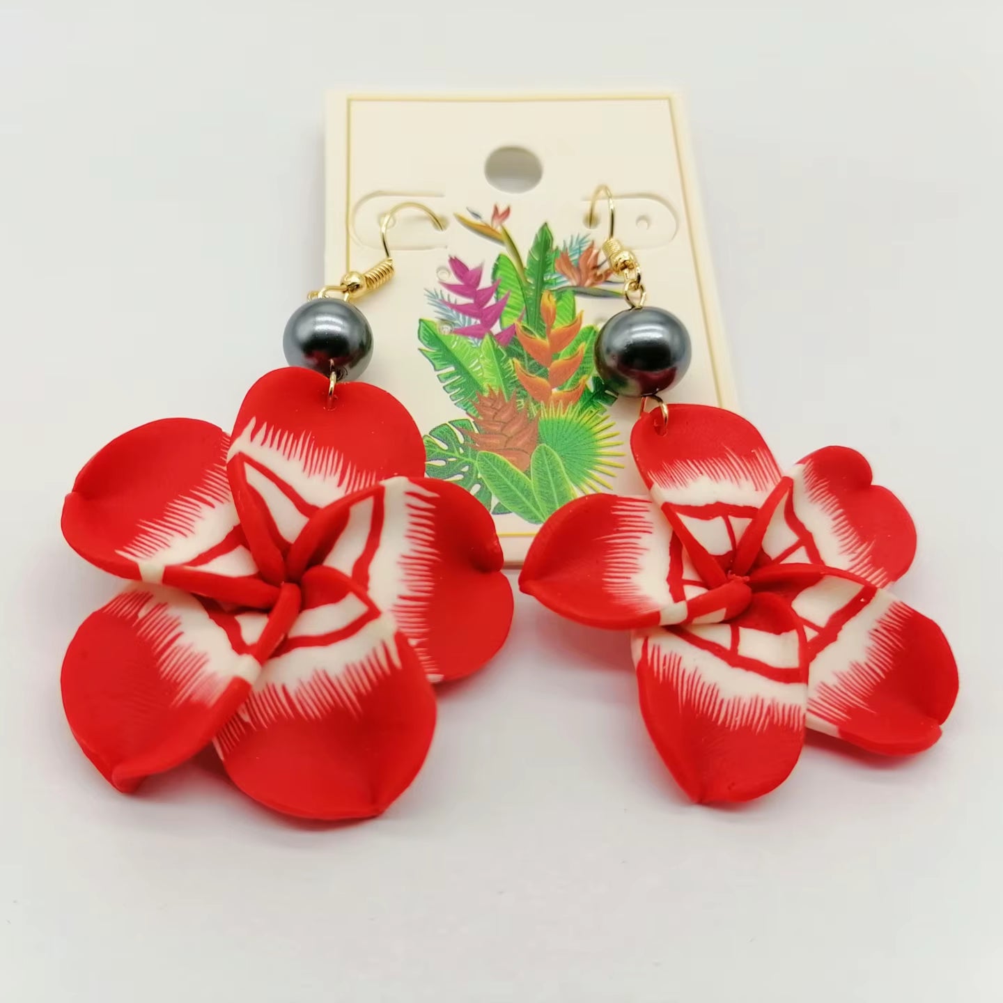 New in Earrings Hawaiian Coconut Girl Aesthetic Earring Soft Polymer Clay Plumeria Woman Earrings Jewelry for Women