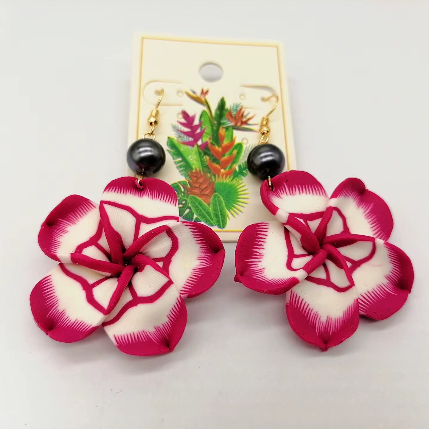 New in Earrings Hawaiian Coconut Girl Aesthetic Earring Soft Polymer Clay Plumeria Woman Earrings Jewelry for Women