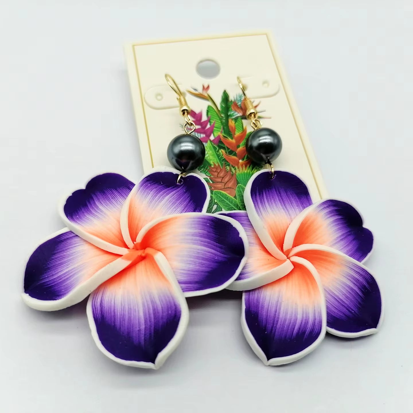 New in Earrings Hawaiian Coconut Girl Aesthetic Earring Soft Polymer Clay Plumeria Woman Earrings Jewelry for Women